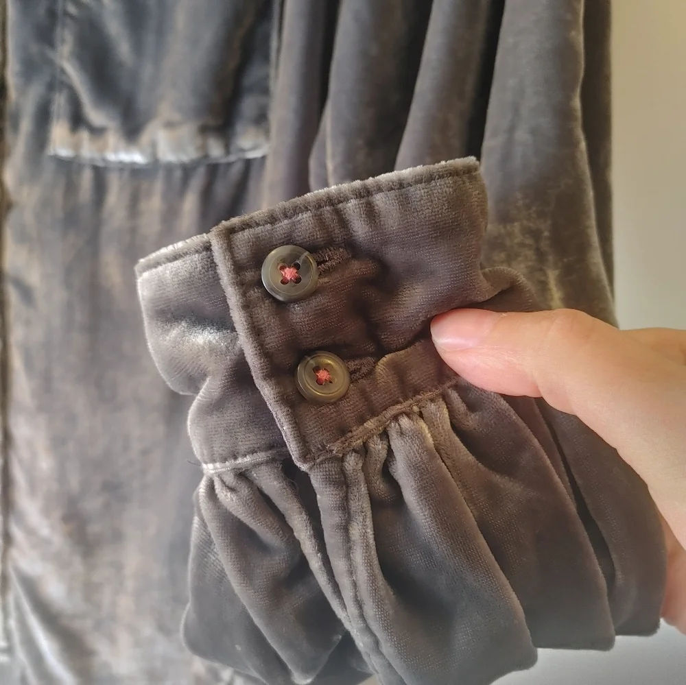 Pilcro Velvet Blouse Size XS - Picture 5 of 12